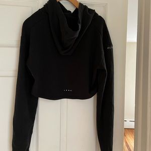 Cropped fleece lined hoodie